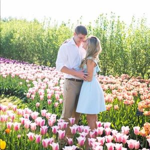 Lauren James Bow Back Seersucker Dress